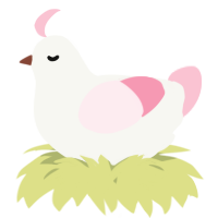 A white and rose chicken
