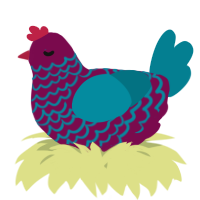 A wine and sea chicken with a lace pattern