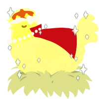 A navy and tumblr chicken with a lace pattern