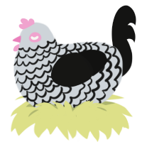 (unnamed), a mist and black chicken with a lace pattern