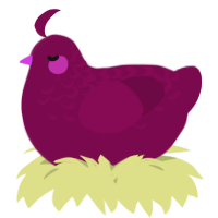 A wine chicken with a half-lace pattern