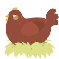 A russet chicken with a neck-band pattern