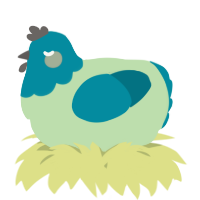 A gluppy and sea chicken with a head pattern