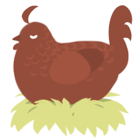 A russet chicken with a half-lace pattern