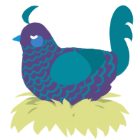 A overcast and sea chicken with a lace pattern