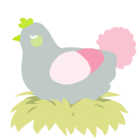 A silver and rose chicken
