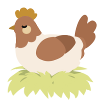 A cream and brown chicken with a head pattern