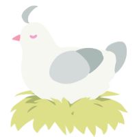 A white and silver chicken