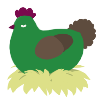 A viridian and bark chicken