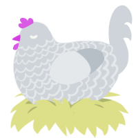 A mist chicken with a lace pattern