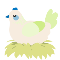 A cream and apple chicken with a neck-speckle pattern