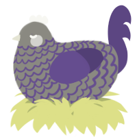 A ash and overcast chicken with a lace pattern