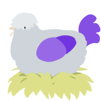 A mist and blurple chicken