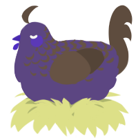 A overcast and bark chicken with a half-lace pattern