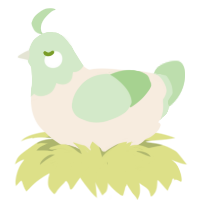 Snowdrop, a cream and gluppy chicken with a head pattern