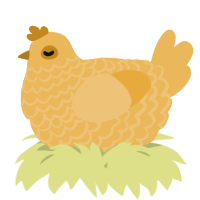 A honey chicken with a lace pattern