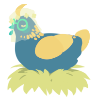 A brown and tumblr chicken with a neck-speckle pattern