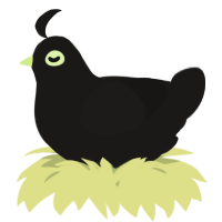 A sable chicken