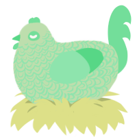 baja blart, a gluppy and spring chicken with a double-lace pattern