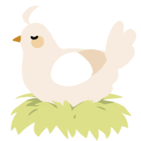 A cream chicken