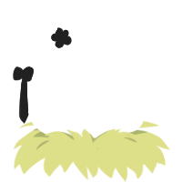 Delta, a olive and plum chicken with a bar pattern