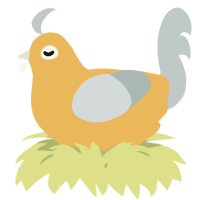 A honey and silver chicken